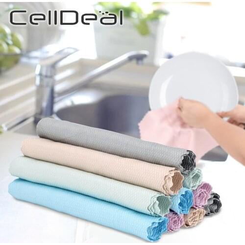 Kitchen Anti-Grease Wiping Rags Fish Scales Cleaning Cloth Home Kitchen Washing Dish Window Glass Cleaning Towel 3/5/10/20/30pcs