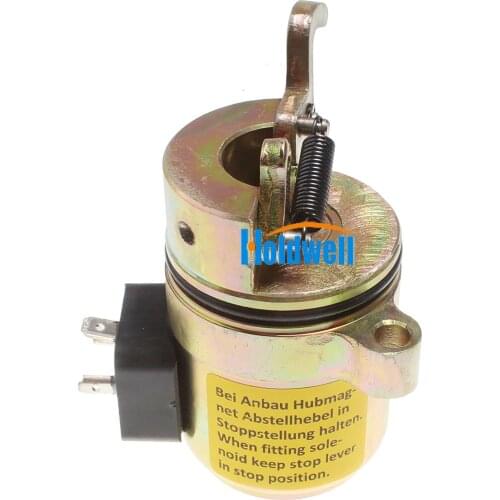 Holdwell Shutoff Fuel Solenoid 6686715 for Bobcat 442 863 864 873 883 A220 A300 S250 T200