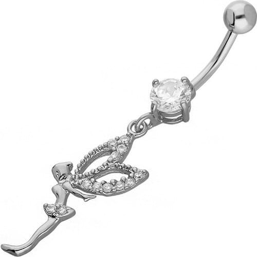 Getss Prg141A Fairy Pattern Steel Navel Piercing