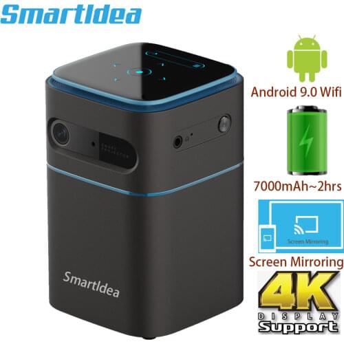 Smartldea Pico Smart Android9.0 projector Wifi 1080P 4K Support Portable proyector Mini video game DLP beamer airplay miracast