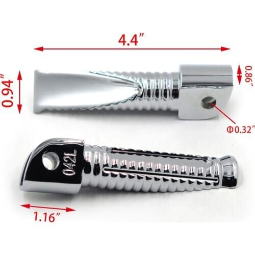 Aftermarket free shipping motorcycle parts Chromed foot pegs for 2011 2012 2013 Kawasaki ZX-10R ZX10R ZX 10R