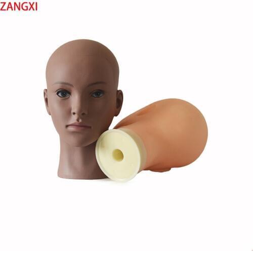 New Arrival Bald Wig Head With FreeTable Clamp Female Mannequin Head For Hair Extension Making Hat Display Wig Stand With Head