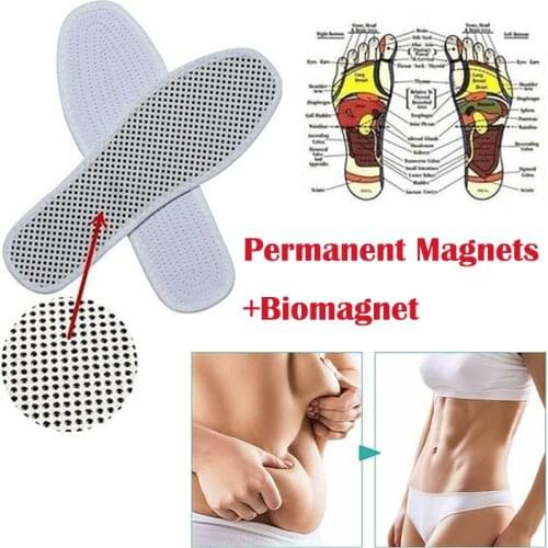 1 Pair Magnetic Therapy Insoles for Slimming Weight Loss Foot Massage Health Care Shoes Mat Pad Self-heating Tourmaline Insoles