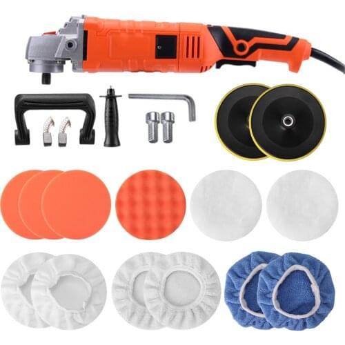 1580W 220 V 7 Level Electric Polishing Machine Speed Adjustable 180mm Disc Car Waxing Machine Automobile Furniture Polisher Tool