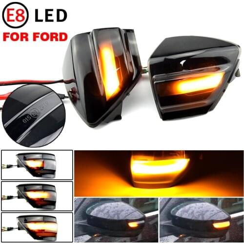 2pcs For Ford S-Max 2007-2014 Kuga C394 2008-2012 C-Max 2011-2019 LED Dynamic Side Mirror Sequential Indicator Blinker Light