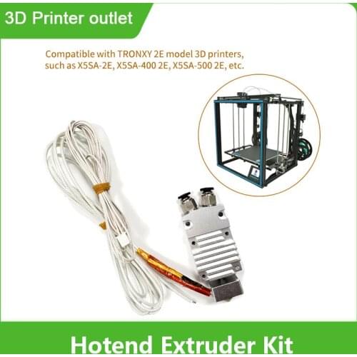 TRONXY 2 in 1 Out Dual Color Hotend Extruder Kit with Heater Wire Thermistor 0.4mm Brass Nozzle 24V for TRONXY 2E 3D Printer