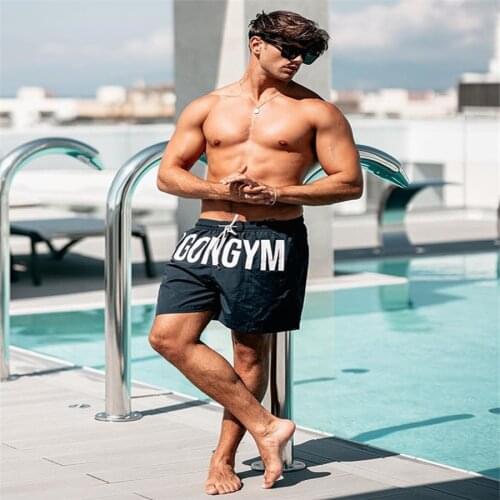 2021 Summer Sports And Leisure Cool Beach Shorts Mens Jogging Polyester Quick-Dryiang Skateboard Gyms Fitness 3-Point Pants