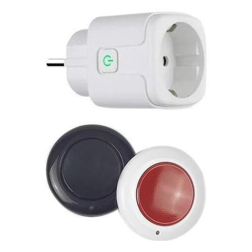 AC 110v 220v 1CH 10A light/lamp European standard socket plug Wireless remote switch 433mhz power on and off wall button