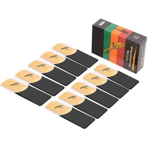 10Pcs Alto Saxophone Sax Reeds Classic Alto Reed For Riyin Saxophone 2.5 Strength 2 1/2 Music Xmas Gift Musical Instruments