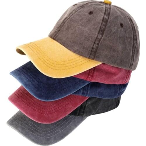 Men And Women Baseball Cap Water Washed Cotton Baseball Caps Outdoor Leisure Mens Hat Curling Adjustable Duck Tongue Women Hats