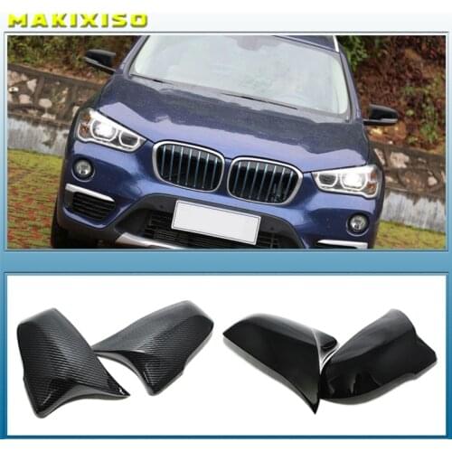 Rearview For BMW 1 2 X1 X2 Z4 Series Side Wing Mirror Cover Cap F39 F45 F46 F48 F49 F53 G39 Carbon Fiber Black High Quality