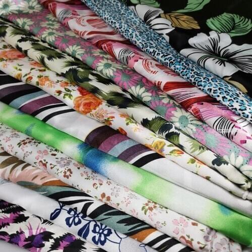 Big Deal Satin Fabric Glossy Sateen Fabric Polyester Tilda Floral Ribbon Poly Charmeuse Fabrics