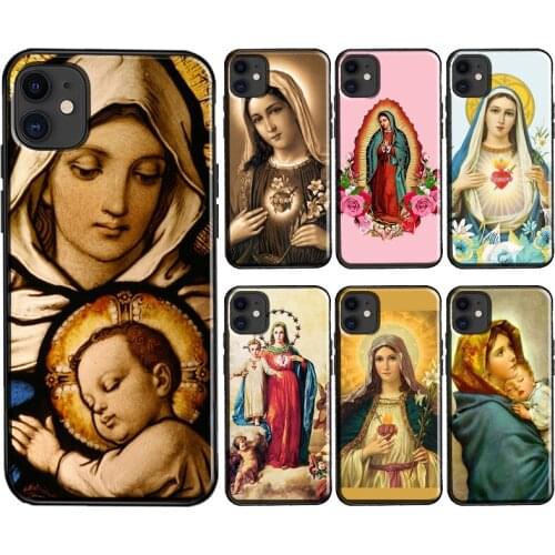 Mother Virgin Mary Case For iPhone 12 mini 11 Pro Max XR X XS Max 6S 7 8 Plus SE 2020 TPU Cover Shell