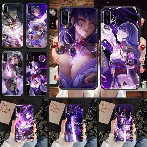 Genshin Impact RAIDENSHOGUN Phone case For Huawei Honor 6 7 8 9 10 10i 20 A C X Lite Pro Play black fashion bumper soft hoesjes