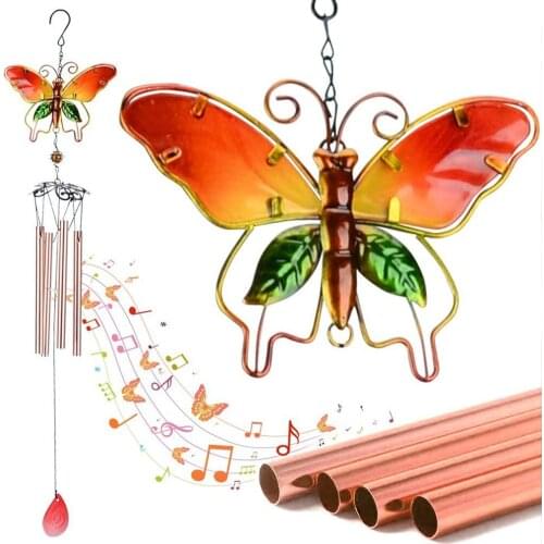 Home Decoration Wind Chimes Pipe Pendants Handicrafts Glass Painted Ornaments Wind Chimes Pipe Decoration