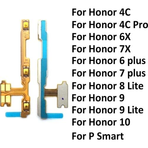For Huawei Honor 4C Pro 7S 6X 7X / 6 7 plus / 8 9 lite /honor 10/ P Smart Power On Off Key Volume Up Down Side Button Flex Cable