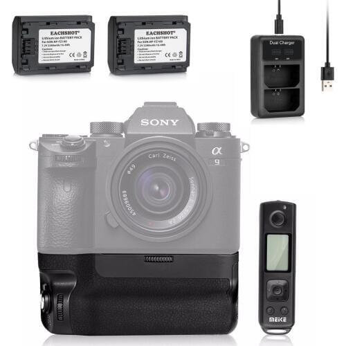 Meike MK-A9 PRO Battery Grip Kit for Sony A9 A7R III A7 III Meike MK-A9PRO&LCD Dual Battery Charger&NP-FZ100 Bettery For Sony