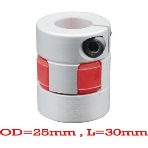 Hot4pcs/lot XB Coupler Aluminium Plum Flexible Shaft Coupling D25L30 8x10mm Motor Connector Flexible Coupler 5/6/6.35/8/10/12mm