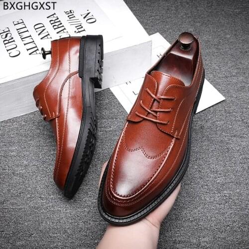 Brown Oxford Men Dress Shoes Black Formal Shoes for Men Leather Designer Office Shoes for Man 2021 Zapatos De Hombre Chaussure