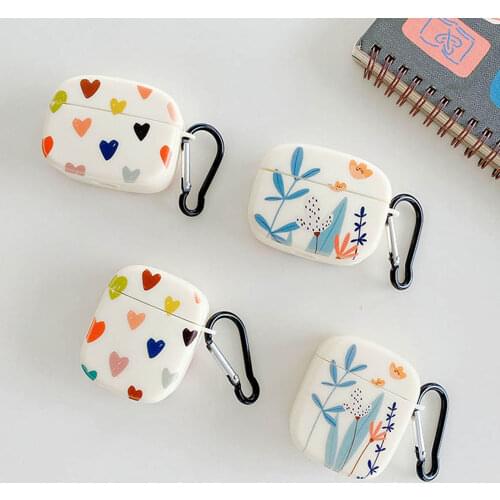 For Apple Airpods 1 2 Heart Flowers Earphone Case For AirPods Pro Soft TPU Bumper Cover Shell Headset Accessories for Air Pods 3
