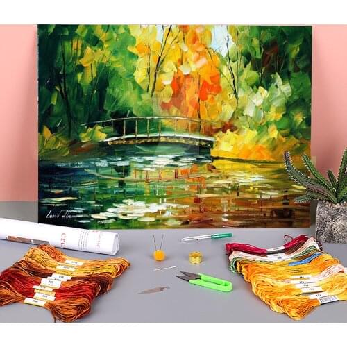 End Summer Pre-Printed 11CT Cross Stitch Embroidery Set DMC Threads Handmade Craft Hobby Knitting Floss Magic