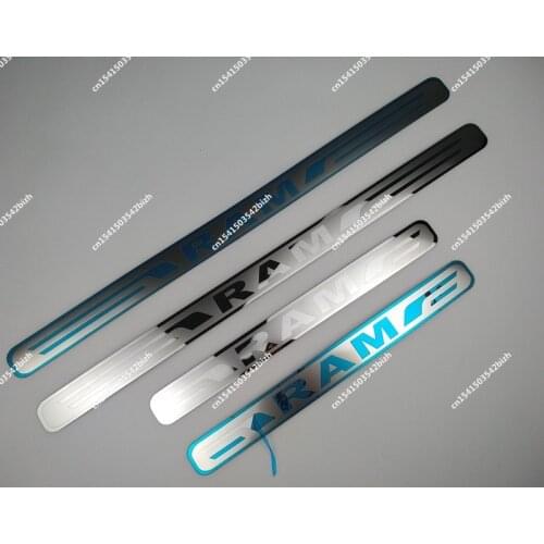 For Dodge RAM 1500 2500 4000 2016-2019 2020 2021 Car Door Sill Scuff Plate Trim Stainless Entry Guards Pedal Protect Accessories