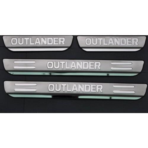 Stainless steel External door sill Scuff Plate For Mitsubishi Outlander 2013-2018