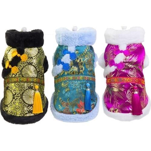 Pet Dog Clothes for Dog Clothing Winter Clothes for Dogs Tang Costume Pets Product Dogs Coat Jacket for Chihuahua Cat Clothes
