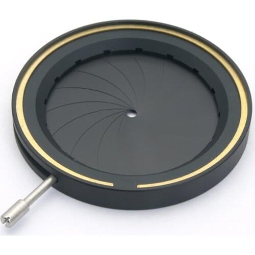 2.5-36mm Amplifying Diameter Metal Zoom Optical Iris Diaphragm Aperture Condenser for Camera Lens Microscope Optical Instrument