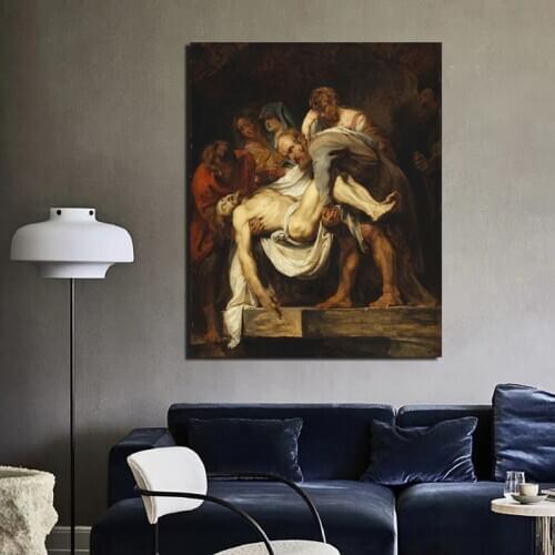 Peter Paul Rubens Entombment Canvas Painting Print Living Room Home Decor Artwork Modern Wall Art Oil Painting Posters Pictures