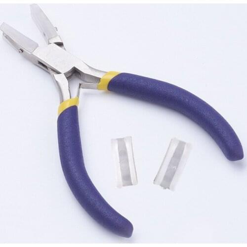 Purple Handle Chin Plastic Head Pliers with Plastic Head DIY Handmade Jewelry Accessories Hardware Accessories