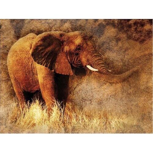 Full square diamond painting elephant rhinestone embroidery animals mosaic decor diamond dots poster wall paper diy craft gift