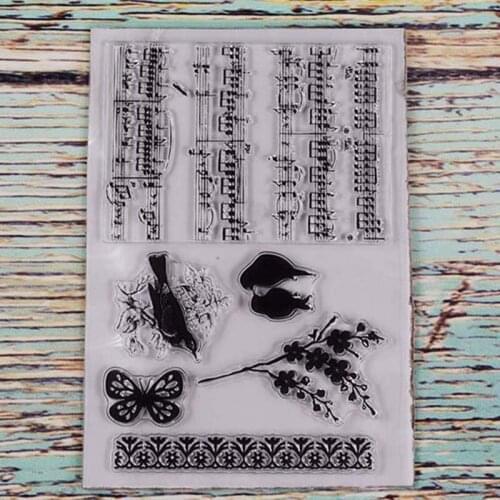 Musical note Transparent clear stamp for DIY Scrapbooking/Card Making/Kids Christmas Fun Decoration Supplies