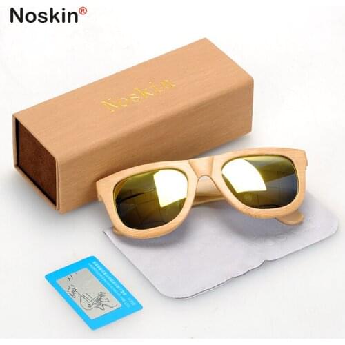 High Quality Bamboo Wooden Mirror Polaroid Men Womens Sun glasses Metal Hinge 2140 Retro Vintage Fashion Luxury desiger Brand