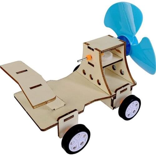 DIY technology small production childrens gadgets driving against the wind car popular science creative experimental toys