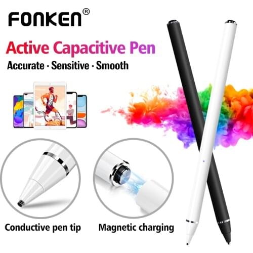 FONKEN Universal Active Stylus Digital Pen for Phone Tablet Touch Screen Stylus Pencil for Ipad for Iphone Magnetic Charge Pens