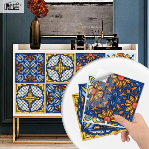 European Style Hard Tile Stickers Decorative Wall Stickers Waterproof Tile Stickers 3d Thick Wear-resistant Decorative Stickers