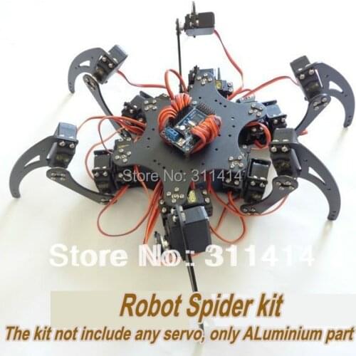 1set 18DOF Aluminium Hexapod Spider Six 3DOF Legs Robot Frame Kit With Ball Bearing For Arduino