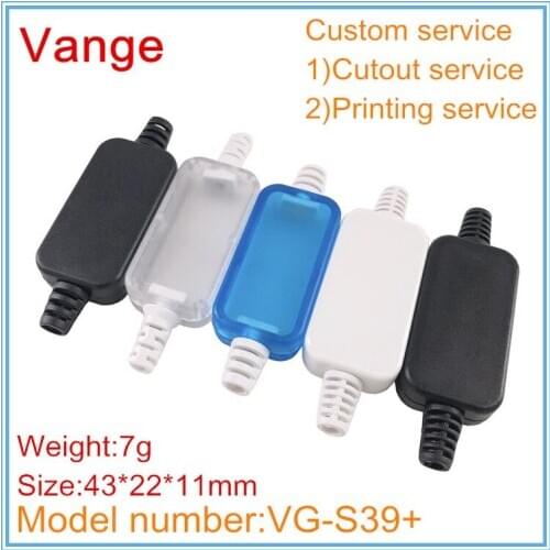 10pcs/lot mold making IP54 ABS plastic junction box with PVC protective cover 43*22*11mm for wire connector