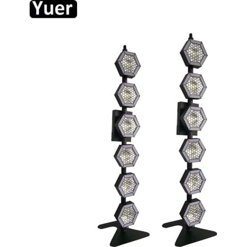 2Pcs/Lot LED Retro Flash Lights 162Pcs SMD RGB Tricolor LEDs COB Lamp Beads 6X100W Warm White / Cold White Lights Flightcase