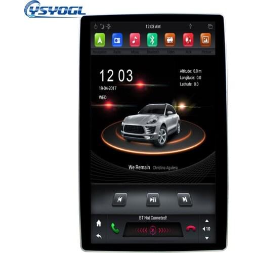 2020 12.8'' Android 8.1 Car DVD Player GPS universal navigation stereo PX6 carplay IPS 6 cores Moving up and down rotabl
