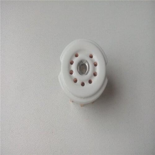 7pcs ceramic tube socket GZC9-Y1-G golden foot PCB for 12AX7 12AU7 tube amplifier
