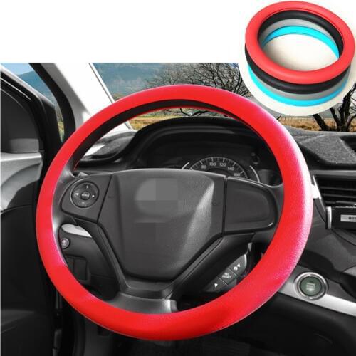 Car styling Hot silicone car steering wheel cover For Citroen Picasso C1 C2 C3 C4 C4L C5 DS3 DS4 DS5 DS6 Elysee Quatre Triomphe