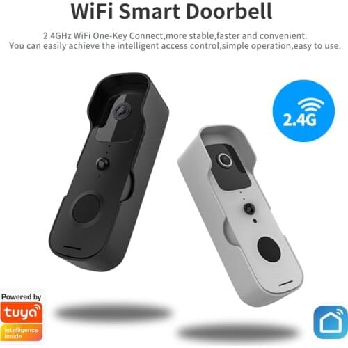 TuYa wireless video doorbell wifi intercom home villa free punching high-definition video surveillance camera