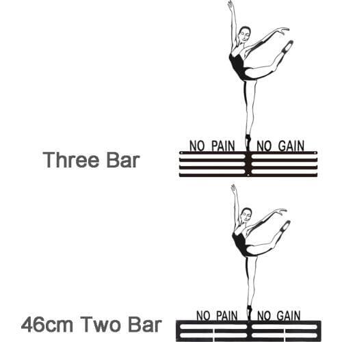 NO PAIN NO GAIN Display Gymnastics Sports Marathon Medal Hanger