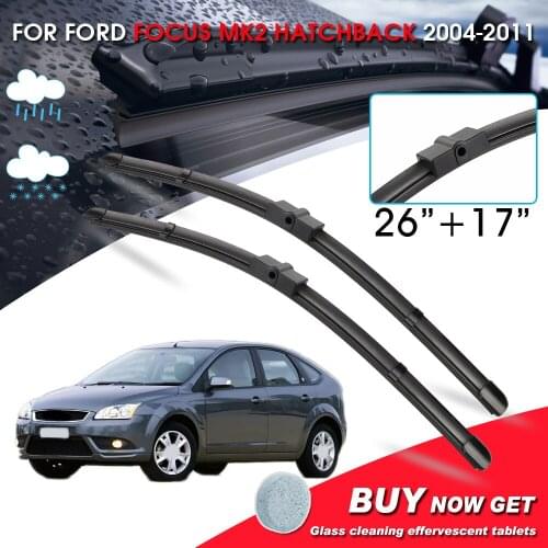 BROSHOO Car Window Windshield Wipers Blade For Ford FOCUS MK2 Hatchback 26"+17"LHD&RHD Car Model Year 2004-2011 Auto Accessories