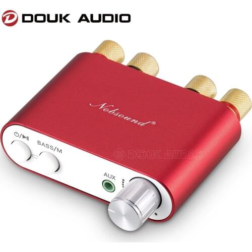 Nobsound HiFi 100W Mini TPA3116 Bluetooth Digital Amplifier Amp Stereo Amplifier HiFi Audio Receiver USB DAC With Power Supply
