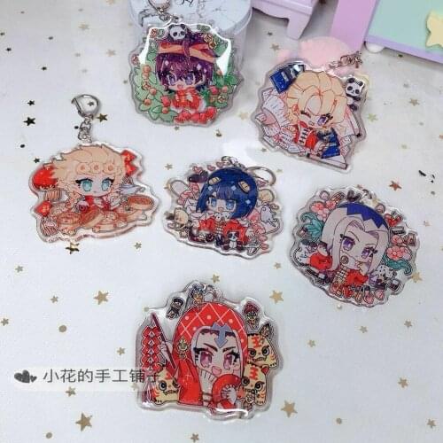 Cosmile Jojos Bizarre Adventure Giorno Giovanna Mista Acrylic Keychain Keyring Set Limited cosplay Gift