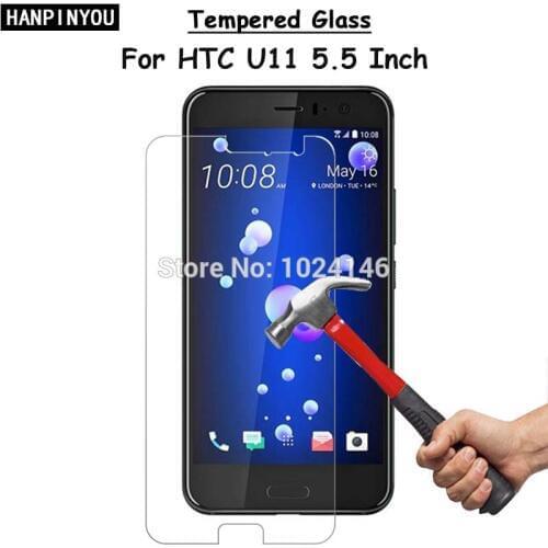 For HTC U11 U 11 / HTC Ocean 5.5" HD Clear Tempered Glass Screen Protector Ultra Thin Explosion-proof Protective Film +Clean Kit