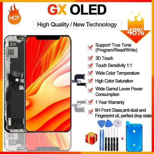 GX OLED Display For iPhone X XR XS 11 11 pro Max GX screen assembly For iphone X XR XS max 11pro LCD Display 3D Touch True Tone